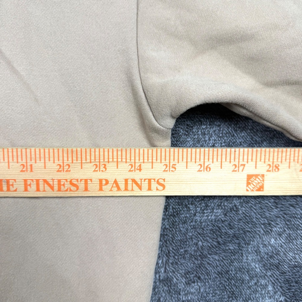 Comfrt Hoodie XL Tan Beige Fleece Pullover Minimalist Logo Mens - Picture 8 of 8
